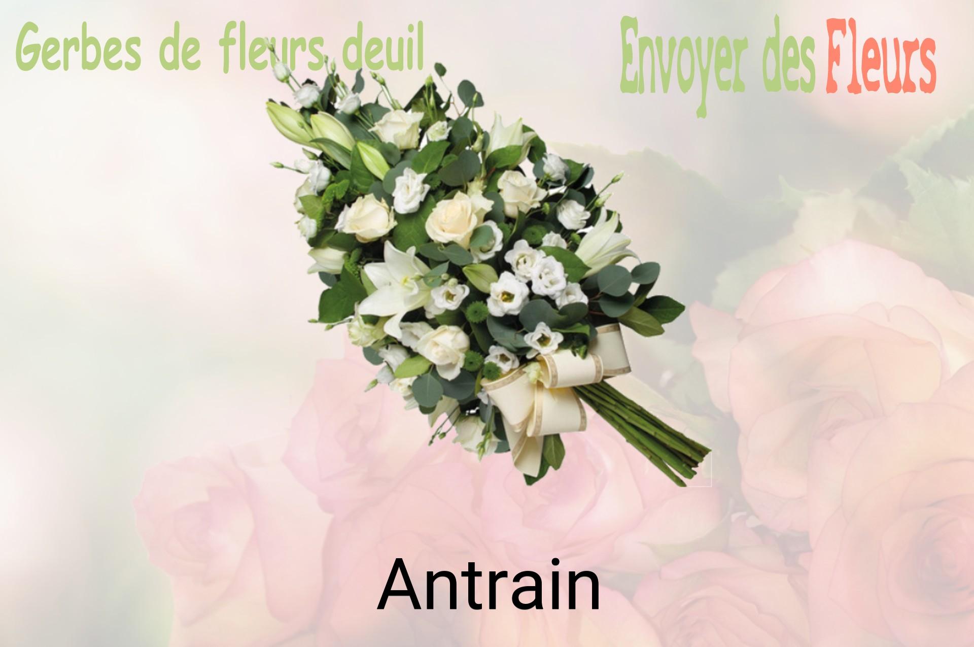 Gerbe de fleurs de deuil livrée à Antrain
